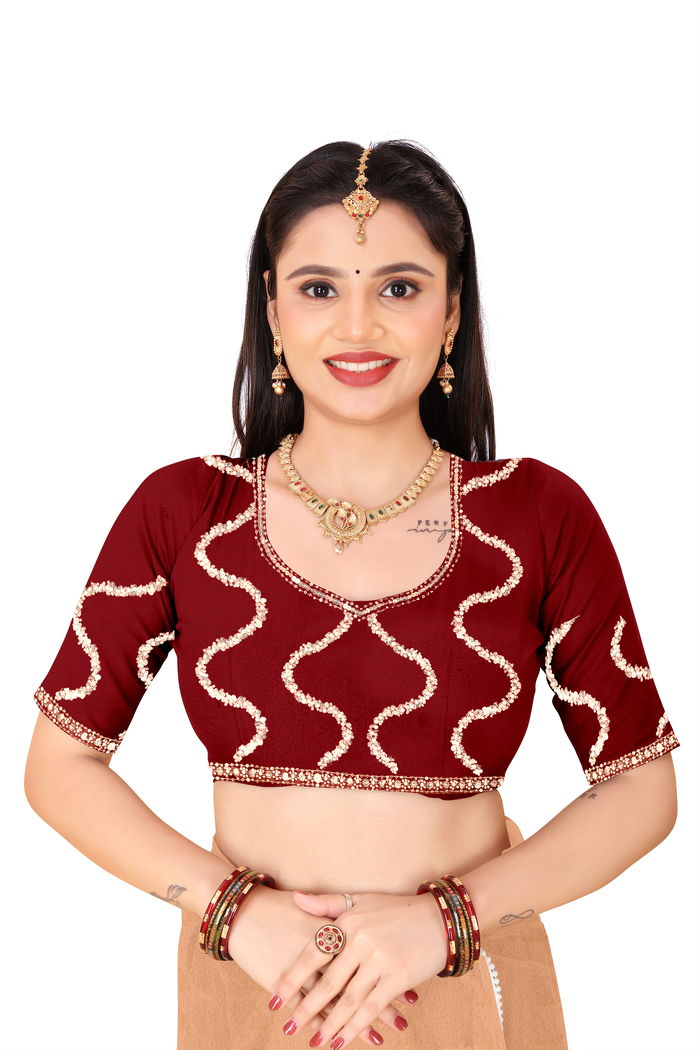 Nagin Sona Beige Saree — view 10