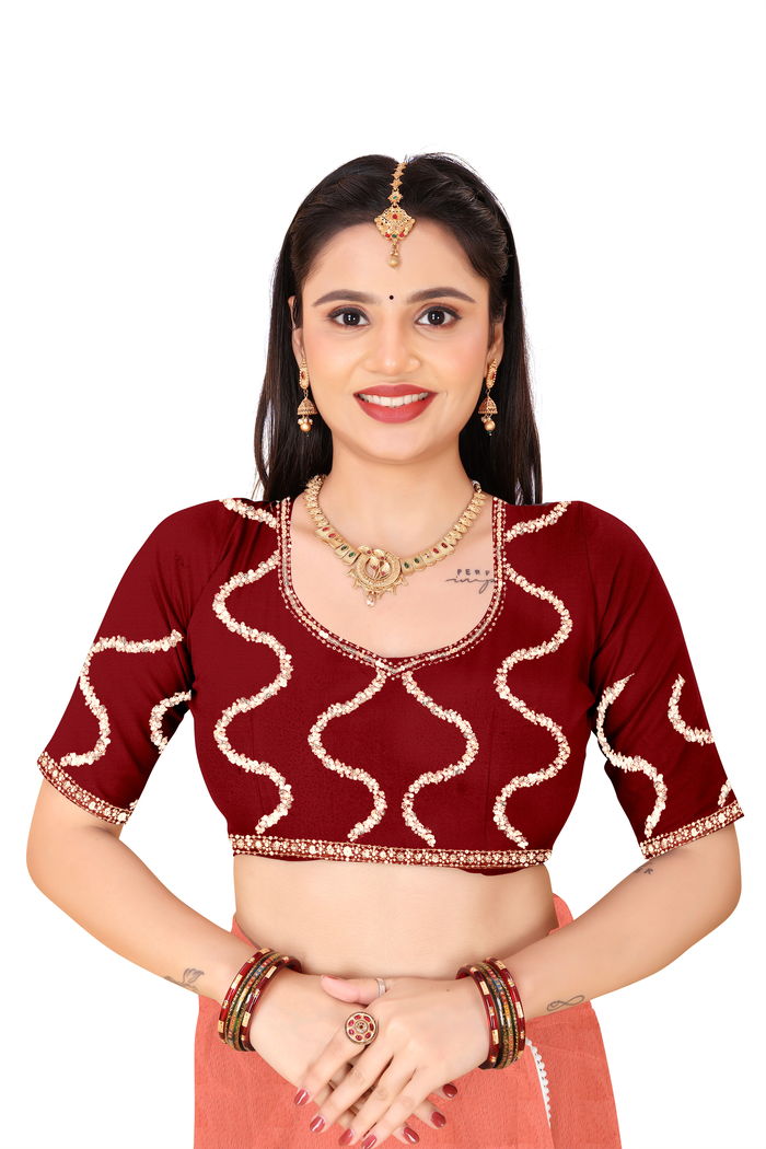 Nagin Khubani Peach Saree — view 10